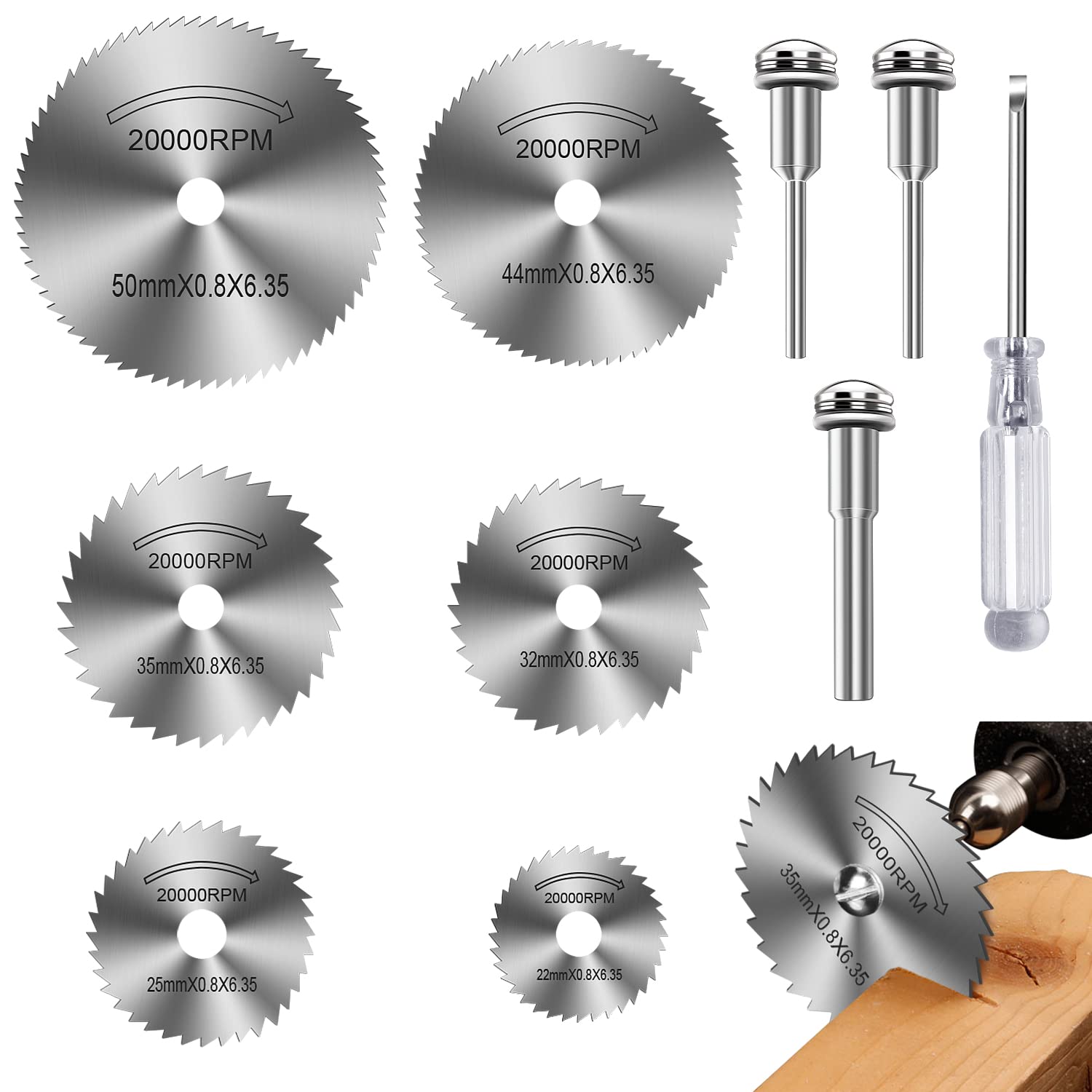 Cordless Rotary Tool Kit Accessories - Set di 6 Lame per Trapano