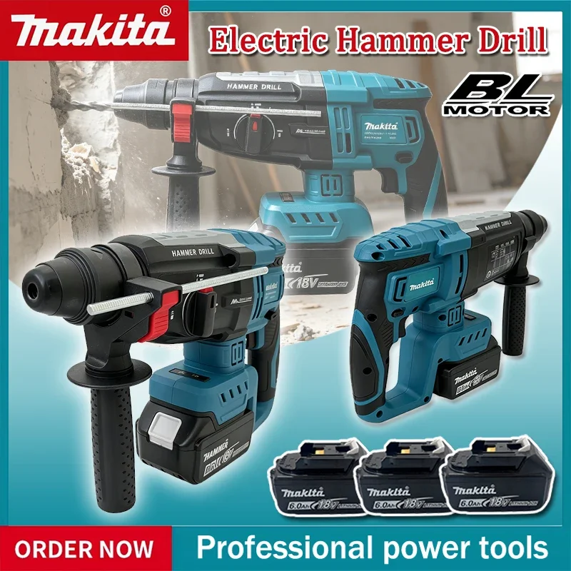 Brushless Cordless Electric Drill 18V - Trapano Elettrico Senza Spazzole Makita 28MM,