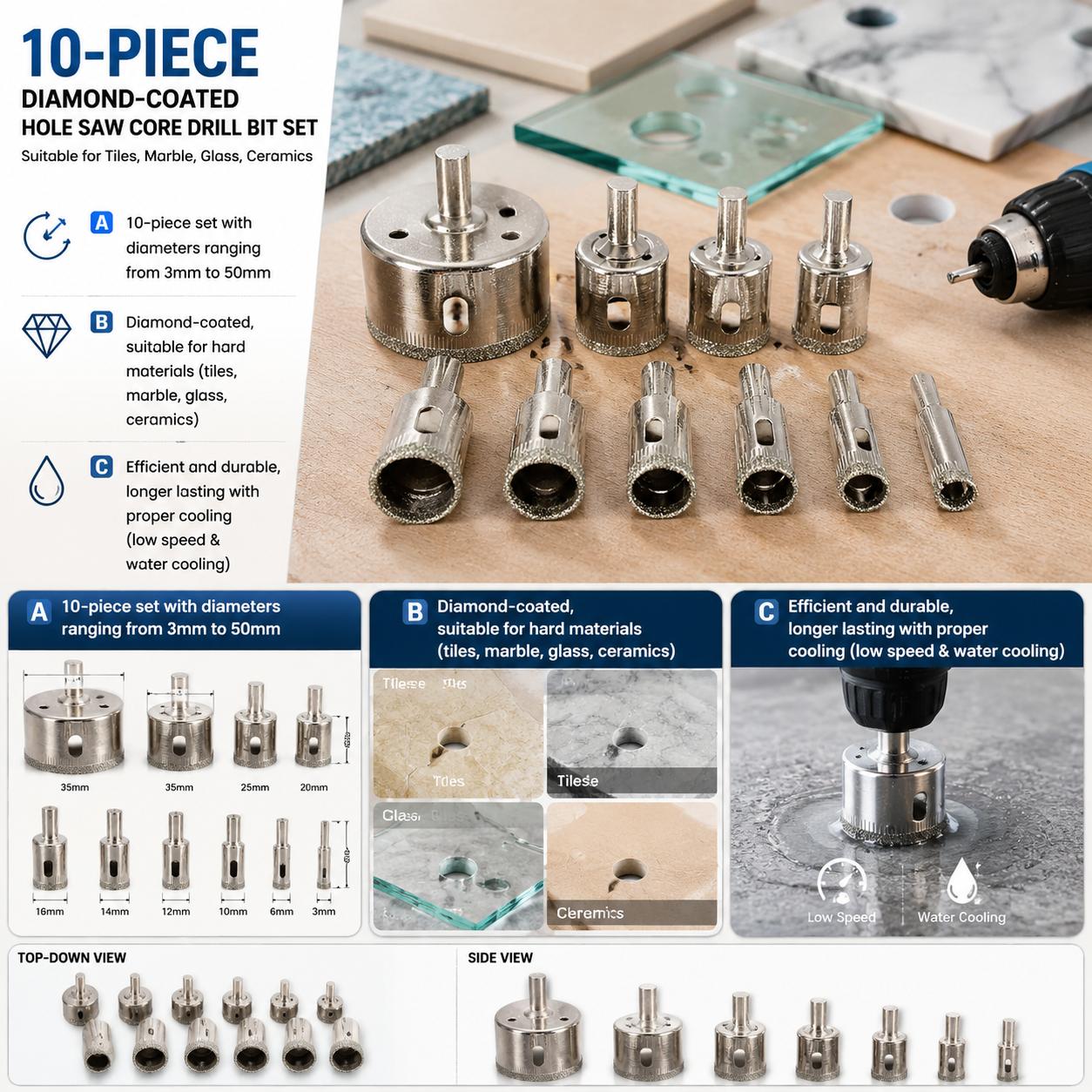 Set di punte da trapano diaman - Reciprocating Saw Attachment Drill recensione e prezzo