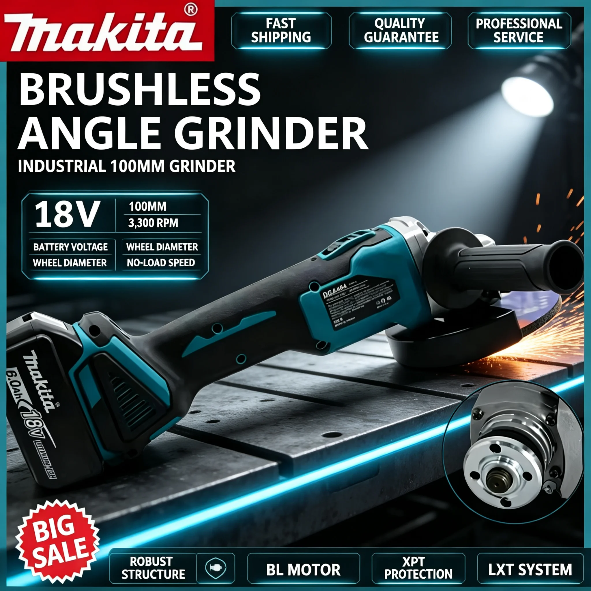 Smerigliatrice angolare Makita - Brushless Angle Grinder Battery Powered recensione e prezzo